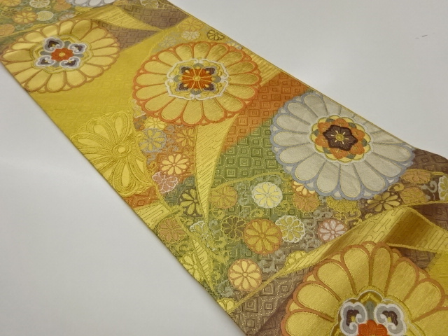 JAPANESE FUKURO OBI / SAGANISHIKI / WOVEN FLOWER CREST